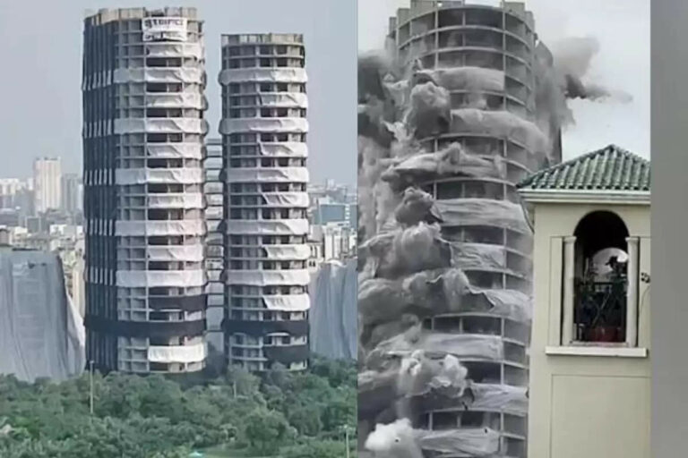 Twin Tower Video: भ्रष्टाचार की नींव पर रखा गया ट्विन टावर 10 सेकंट में हुआ ध्वस्त, आसमान में फैला धूल का गुबार, देखें वीडियो