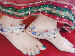 Peacock Silver Payal Designs