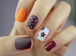 Multi Colour Nail Art