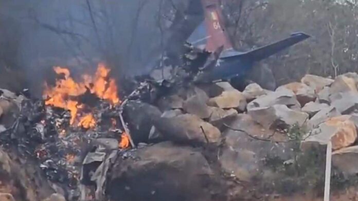 Telangana Plane crash two pilot dead