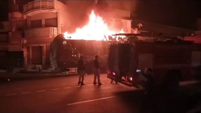 a-truck-full-of-clothes-caught-fire-after-hitting-an-electric-pole-in-shamli
