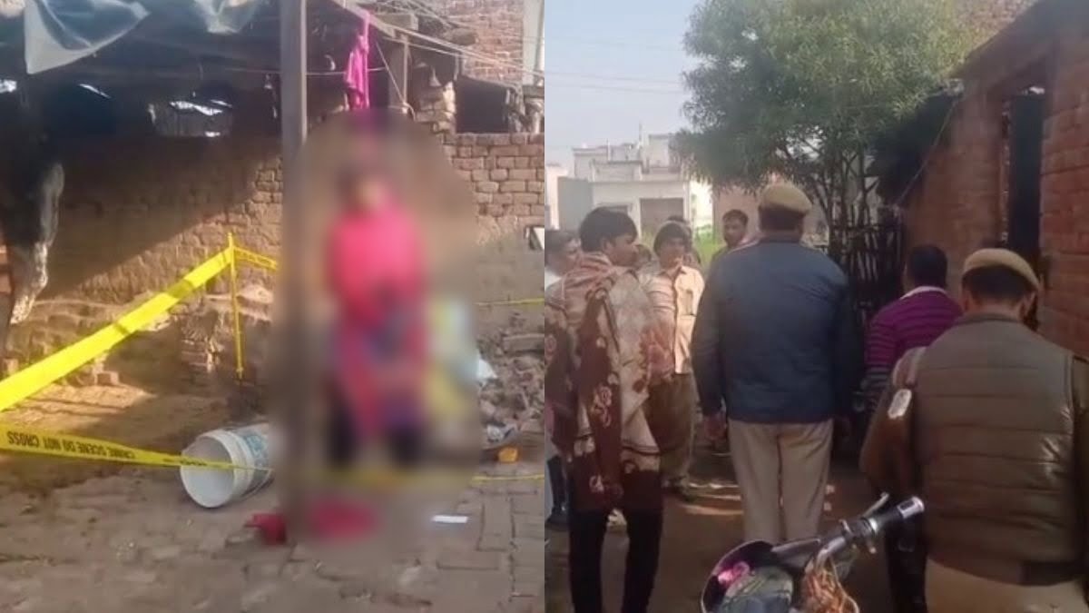 dead-body-of-woman-found-hanging-in-shamli-heavy-police-force-deployed-on-the-spot