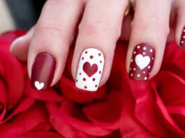 Nail Art For Rose Day