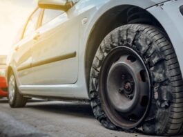 Car Tyre Burst