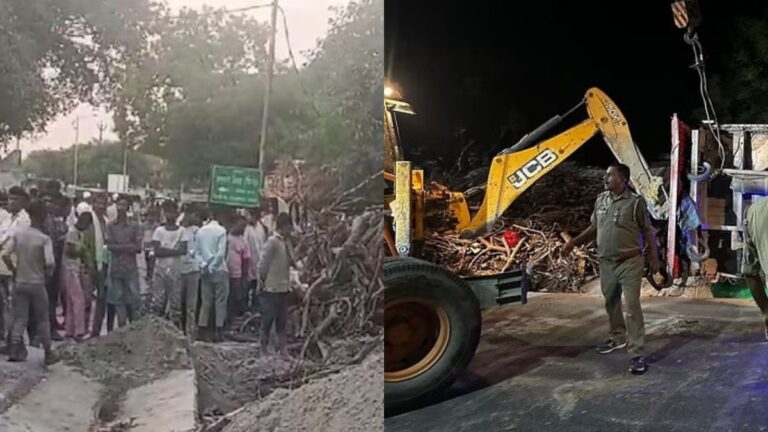 hardoi-accident-truck-laden-with-sand-overturned-on-a-hut-8-people-of-a-family-died