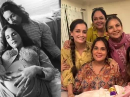 Richa Chadha poses with baby daughter