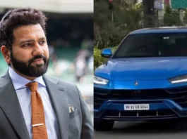 Rohit Sharma spotted driving his Lamborghini