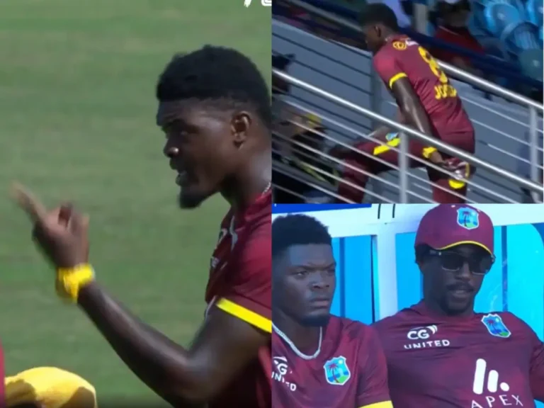 Captain के साथ तीखी नोकझोंक के बाद WI के तेज गेंदबाज Alzarri Joseph मैदान से बहार चले गए।