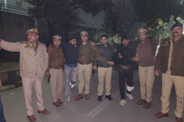 नोएडा में पुलिस और बदमाशों के बीच मुठभेड़, दो गिरफ्तार