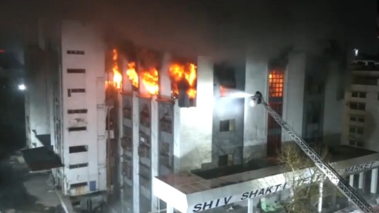 Raj Textile Market fire Raj Textile Market fire